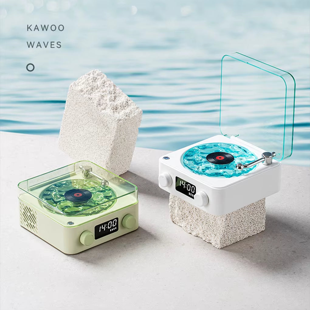 Mini Retro White Noise Bluetooth Speaker Portable Vintage Sleep Aid Bluetooth Speaker Subwoofer with RGB Light Support TF Card